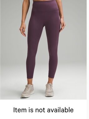 lululemon wunder train Ribbed High-Rise Plum Leggings